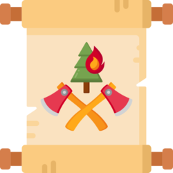 Flaming Axe Scroll